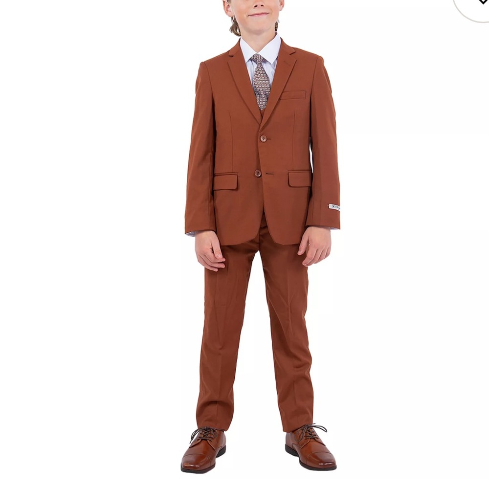 Stacy Adams Light Brown Boys 5-pc Suit